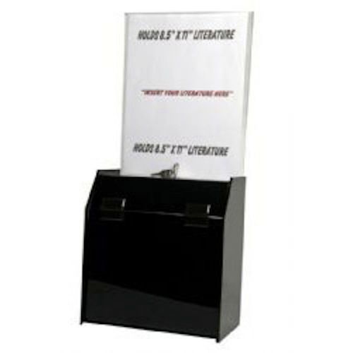 5x9x6 Black Acrylic Locking Ballot Box Sign Holder  Lot of 4  DS-SBBL-596H-BLK-4