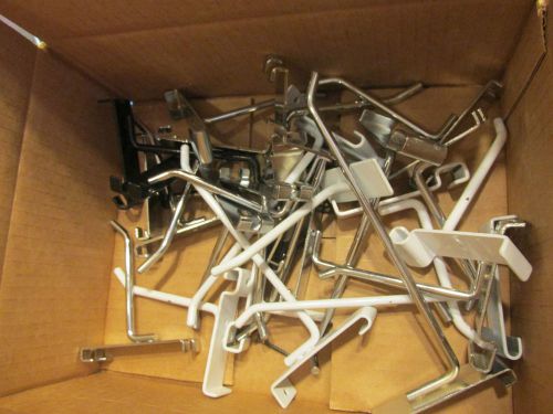 27pc Lot Misc Grid Wall Hook  Store Display Fixture Garage Organize