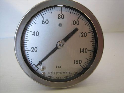 Ashcraft 160 PSI Gauge 5&#034; dial 420 DI Monel Tube NEW 45 1009P 02B XMA  7092