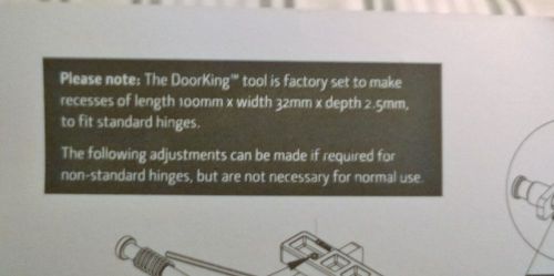 Door Hinge and recess Cutter 100mm. last one!