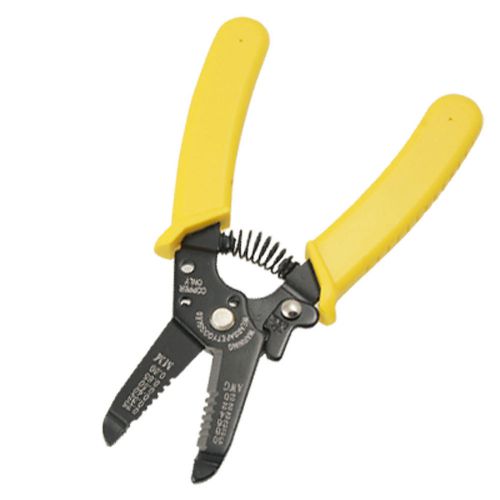 Yellow plastic handle wire stripper cutter pliers tool mjpqc for sale