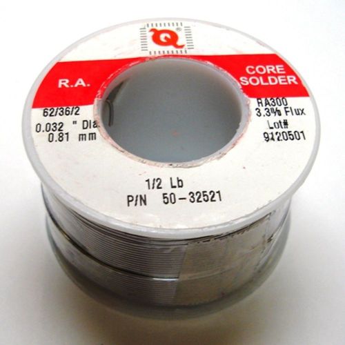 New 50-32521 Qualitek 1/2 lb Roll Silver Solder 62/36/2 RA300