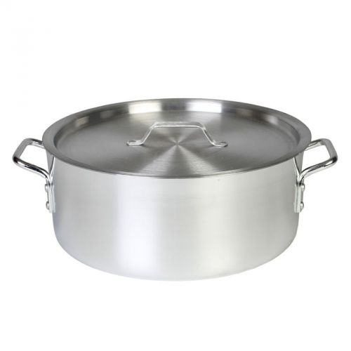 Thunder Group 12 Qt Aluminum Brazier Pot &amp; Lid Mirror Finish ALSKBP002 POT &amp; LID