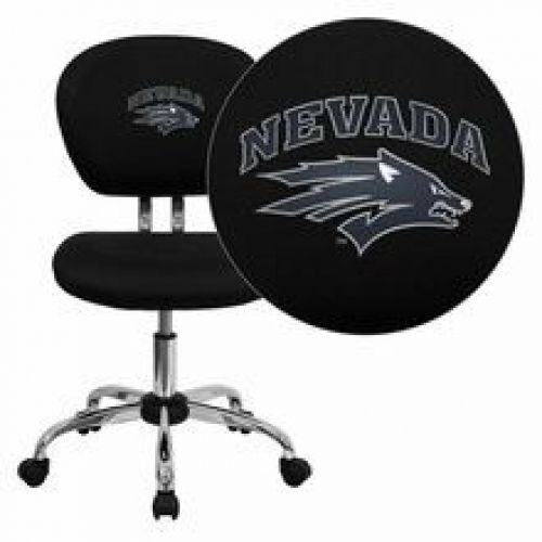 Flash Furniture H-2376-F-BK-40026-EMB-GG Nevada Wolfpack Embroidered Black Mesh