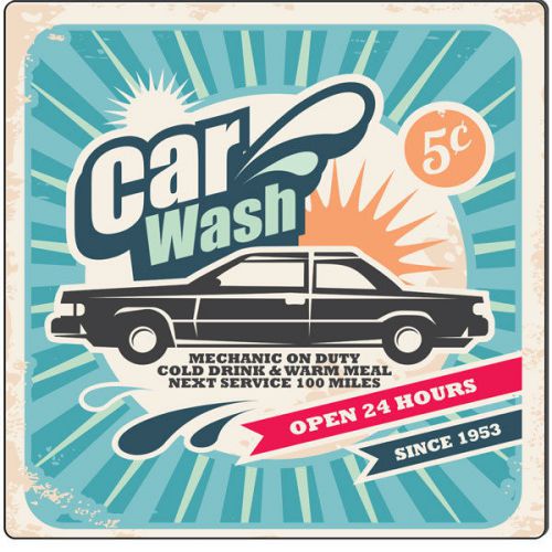 Car Wash Retro Vintage Metal Sign man cave bar home decor gift 12x12 SN-C060