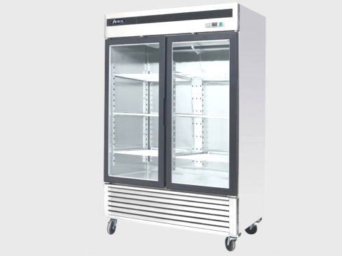 NEW FREEZER 2 GLASS DOOR ,ATOSA BOTTOM MOUNT MCF8703,FREE SHIPPING!