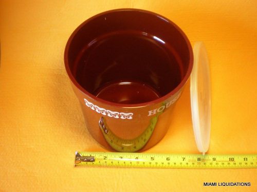 Carlisle 378 Crock Sauce Food Container HOUSE Salad Dressing 2.7 Qt Brown