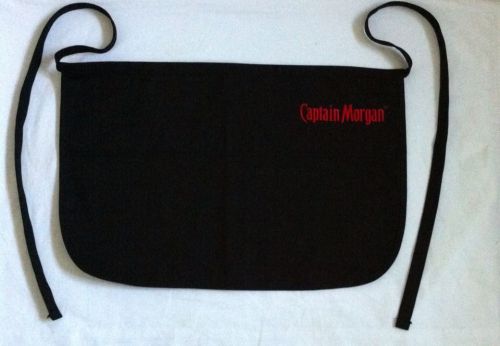 NEW Captain Capt Morgan Bartender Server Waiter Black 1/2 Apron Restaurant Bar