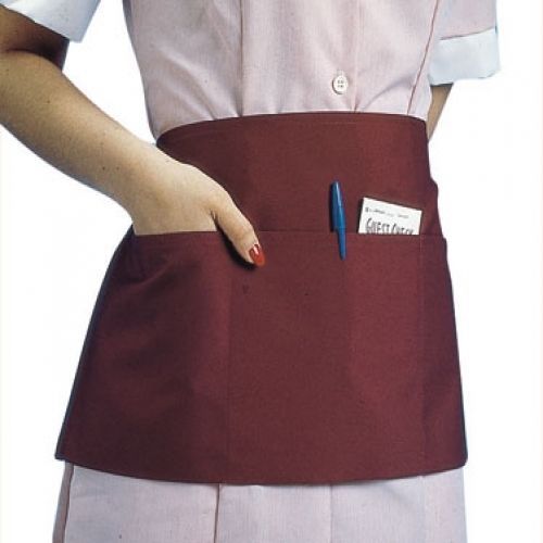 Johnson Rose 30954 Double Pocket Waist Apron, Burgundy 23&#034;  x 11&#034;