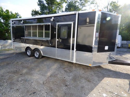 Concession trailer 8.5&#039;x22&#039; black - enclosed event food kitchen for sale