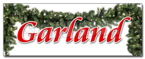 48&#034; GARLAND DECAL sticker x-mas xmas trees decor wreaths holiday Christmas