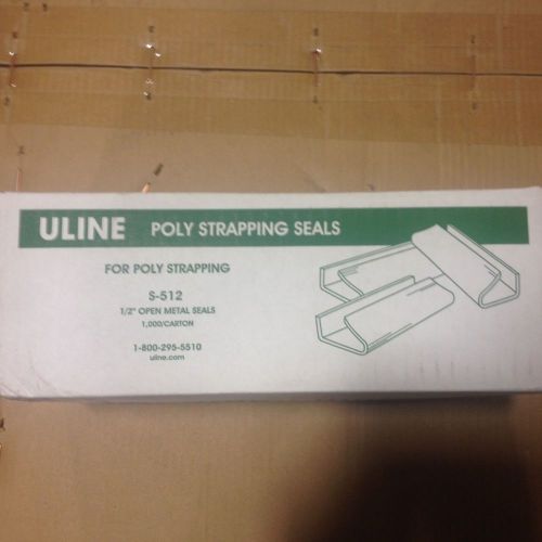 Uline s-512 strapping seals - open metal seals,1/2&#034; 1000 per box for sale