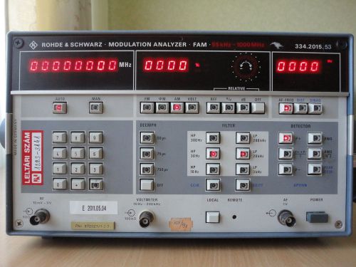 R&amp;s rs rohde &amp; schwarz fam modulation analyzer 55khz - 1000mhz 334.2015.53 for sale