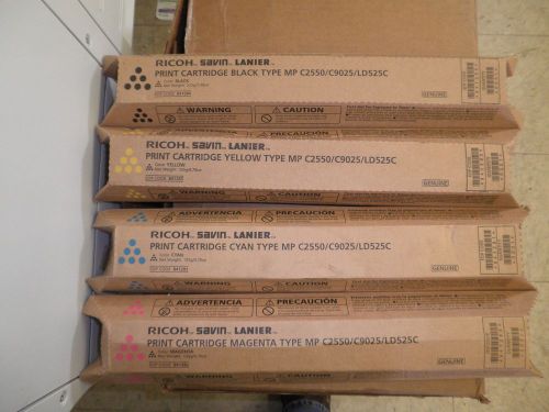 RICOH MP C2550 SET OF GENUINE TONER 841280 841281 841282 841283