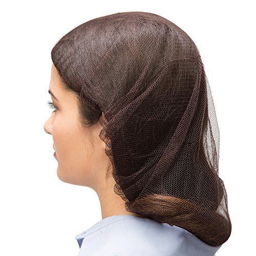 Ammex HN Brown Hair Net  21&#034; Band (Case of 1000)