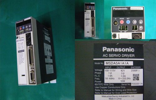 PANASONIC AC SERVO MOTOR DRIVER MSDA5A1A1A 50W