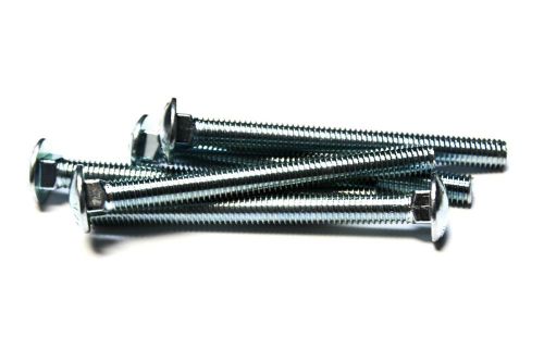 (100 pcs)3/8&#034;-16x4&#034; CARRIAGE BOLTS - Grade A - ZINC