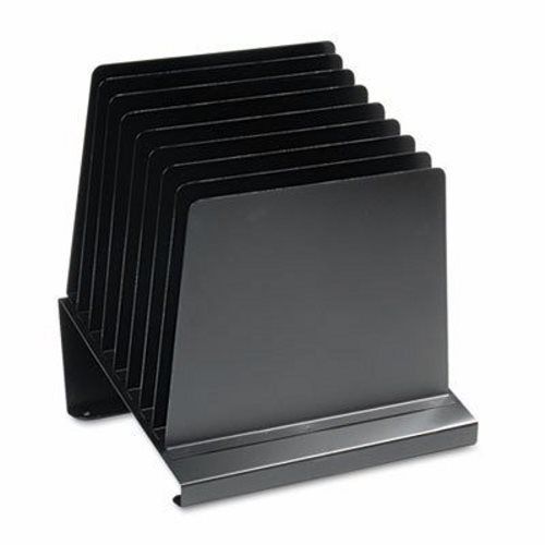 Steelmaster Slanted Vertical Organizer, 8 Sections, Steel, Black (MMF264808BK)