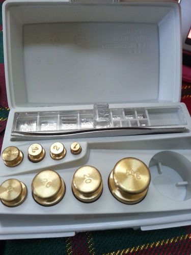 Troemner sto-a-weigh brass weight set 1mg-50g for sale