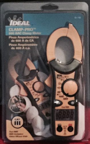 Ideal 61-746 clamp-pro 600 amp clamp meter with true rms for sale