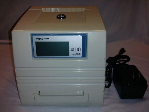 Pyramid 4000 Totalizing Electronic Payroll Time Clock Recorder w/Power Supply