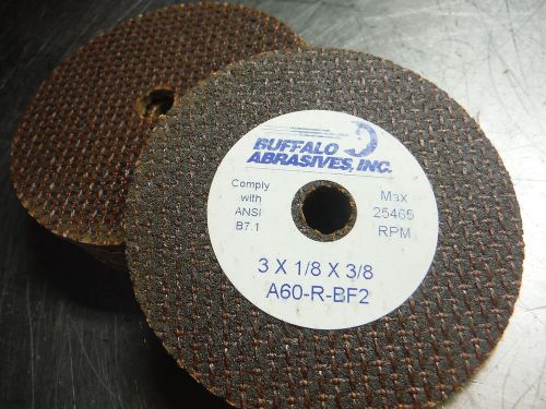 BUFFALO 3&#034; CUTOFF WHEEL 3/8&#034; ARBOR 1/8&#034; THICK A60 R BF2 QTY 6 (LOC1428A) TS13