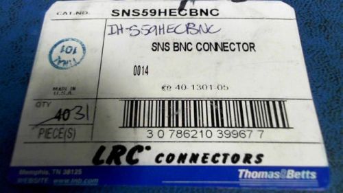 18-pcs rf conn bnc m 75ohm crimp st cable mount silver t&amp;b sns59hecbnc sns59 for sale