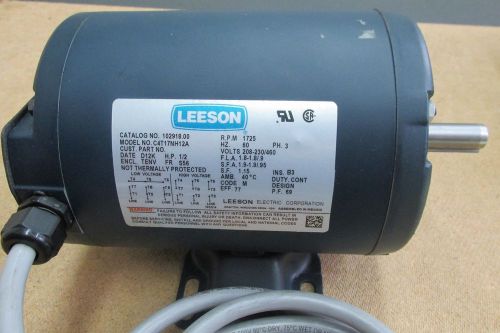 Leeson ph3 1/2hp electric motor for sale