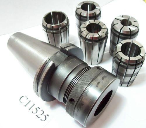 PARLEC CAT50 TG150 COLLET CHUCK W/ (5) TG 150 COLLETS CNC CAT 50 LOT C11525