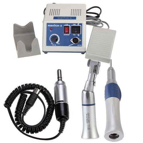 Dental Lab MARATHON Micromotor 35K Rpm Straight handpiece Contra angle