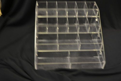 2 used -- Acrylic Bin Tiered Display Rack - 4 Tier Assorted inserts *SEE PHOTOS*