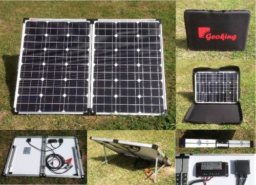 100W 12V Foldable Solar Panel Charging Kit with charge controller ship from