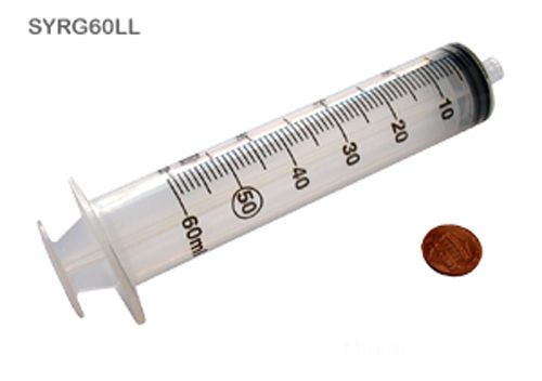Syringe, 60mL (Pack of 10) Free Shipping