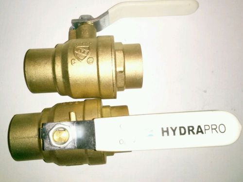 2-New Surplus HYDRAPRO 1 1/2&#034; BALL VALVE Sweat 600 WOG 150 WSP Solder NSF61-8