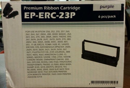 Epson compatible erc-23 black ribbons - 6 pack for sale