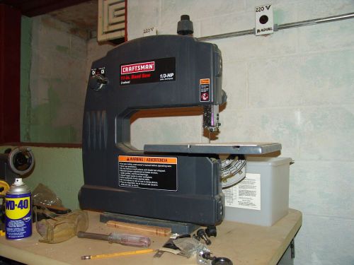 Craftsman 11 Inch 1/3 HP Band Saw 3 Wheel Bench-Top Model