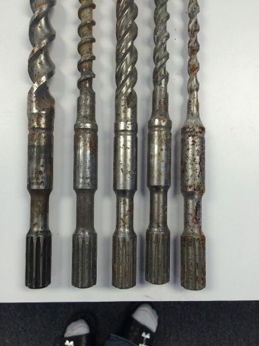 Set Of 5 SPLINE ROTARY HAMMER Bit 21&#034; ANSI  Made In Germany