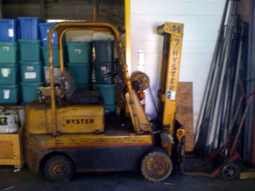 Vintage Hyster Forklift 1960s era with clamp- not running For Parts Or Rebuild