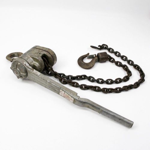 Cm chisholm moore ratcheting chain hoist come along 1-1/2 ton 3000 lb cm puller for sale