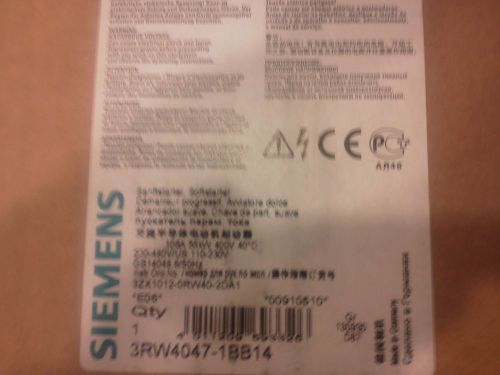 Siemens soft start 3RW4047-1BB14