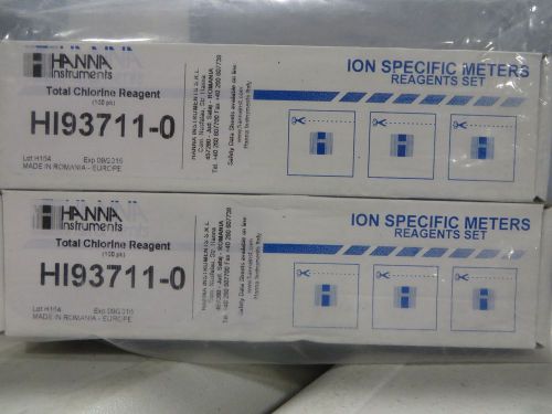 Hanna instruments hi93711-0 total chlorine meters reagent set kit 200 pk tests for sale