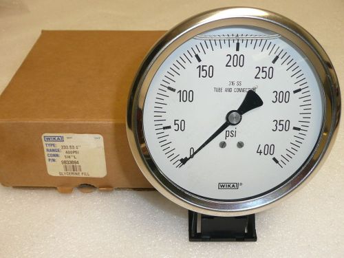 WIKA Gauge - Type: 233.53 4&#034; 400PSI 1/4&#034; L 9833094