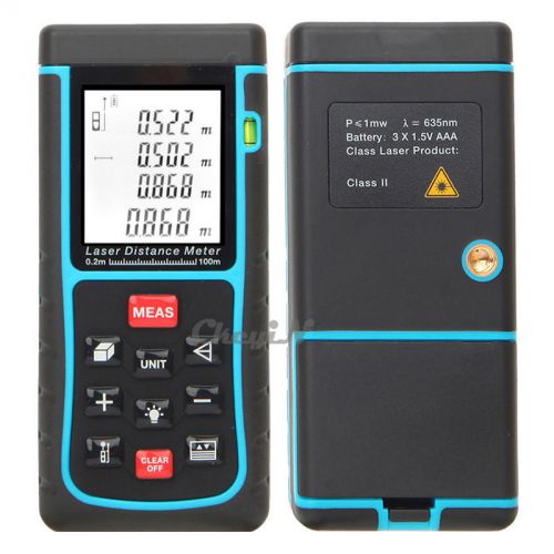 100M/328ft/3937in Digital Laser Distance Meter Range Finder Measure Diastimeter