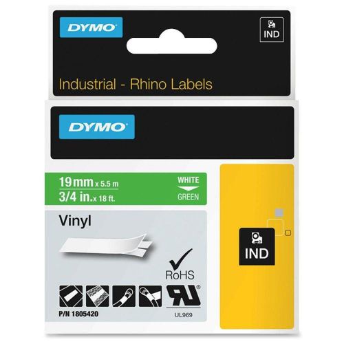 Dymo white on green color coded label 1805420 for sale