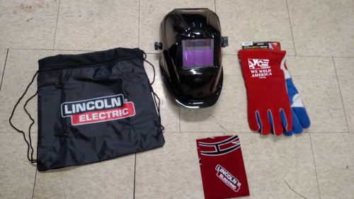 New lincoln viking welding helmet 1840 and welding gloves for sale