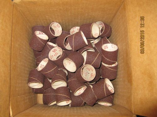 Box of 69 Merit Norton Spiral Wound Bands 1-1/2&#034; x 1-1/2&#034; Grit 50 FREE SHIP