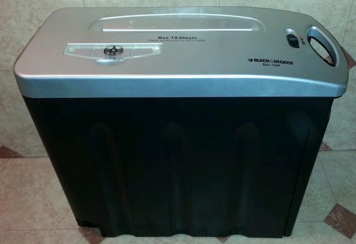 Black &amp; Decker 10-Sheet crosscut shredder BD-10P shreds CDs! FREE SHIPPING!    C