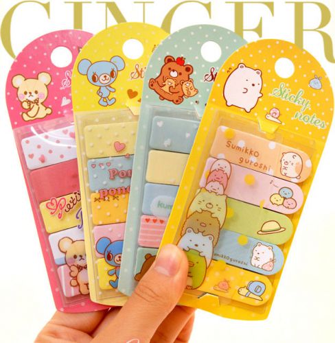 Funny cute animal sticker post it bookmark point marker memo flags sticky notes for sale