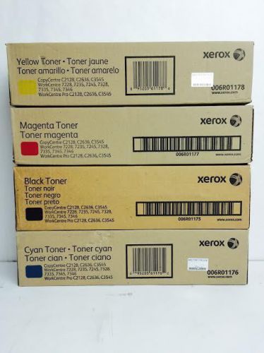 Xerox 006R01175 006R01176 006R01177 006R01178 Toner Lot of 4 CYMK