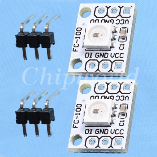 2pcs WS2811 5050 RGB LED Lamp Panel Module 1-Bit 5V Rainbow LED 3P PIN